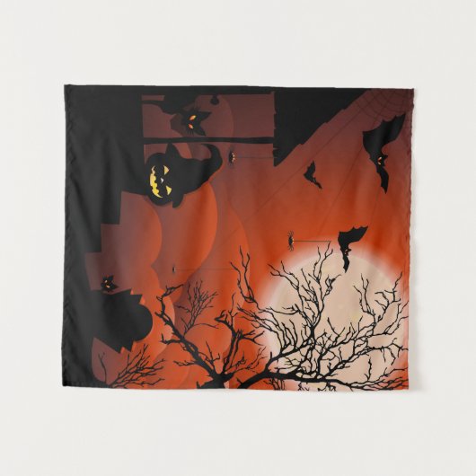 Halloween Bloody Moonlight Nightmare Wandkleed (Voorkant (horizontaal))