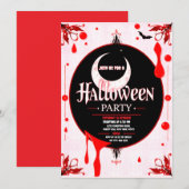 Halloween Bloody Party uitnodiging (Voorkant / Achterkant)
