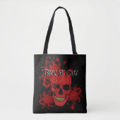 Halloween Bloody Skull Trick or treat Bag Tote Bag (Voorkant)
