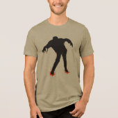 Halloween Bloody Zombie Tri-Blend Shirt (Voorkant)