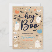 Halloween  Blue Ghost Birthday Spooktacular Kaart (Voorkant)