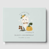 Halloween Blue Ghost Little Boo any age Birthday Gastenboek (Voorkant)