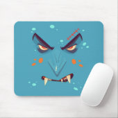 Halloween Blue Grumpy Vampire Mousepad Muismat (Met muis)