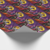 Halloween Blue Heeler Dog Pumpkins eng Cadeaupapier (Hoek)