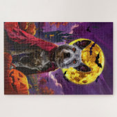Halloween Blue Heeler Dog Pumpkins eng Legpuzzel (Horizontaal)