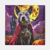 Halloween Blue Heeler Dog Pumpkins eng Magneet (Voorkant)