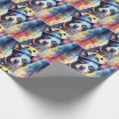 Halloween Blue Heeler met pompoenen eng Cadeaupapier (Hoek)