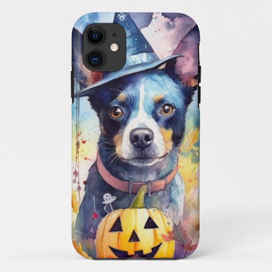 Halloween Blue Heeler met pompoenen eng Case-Mate iPhone Case (Achterkant)