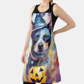 Halloween Blue Heeler met pompoenen eng Schort (Insitu)