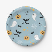 Halloween Blue Papieren Bordje (Voorkant)