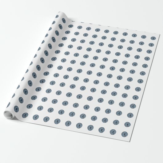 Halloween Blue Polka Dot Eyes Cadeaupapier (Uitgerold)