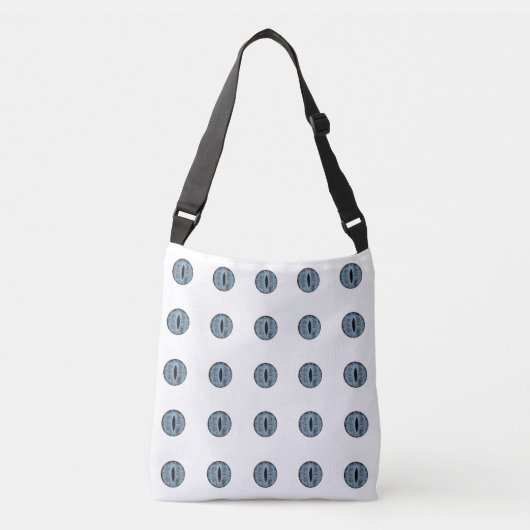 Halloween Blue Polka Dot Eyes Crossbody Tas (Voorkant)