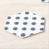 Halloween Blue Polka Dot Eyes Kartonnen Onderzetters (Schuin)