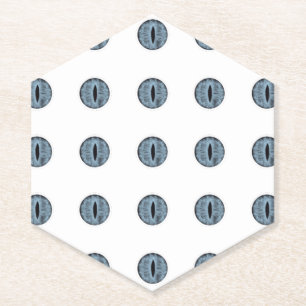 Halloween Blue Polka Dot Eyes Kartonnen Onderzetters