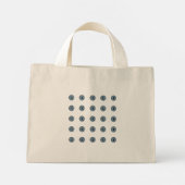Halloween Blue Polka Dot Eyes Mini Tote Bag (Achterkant)