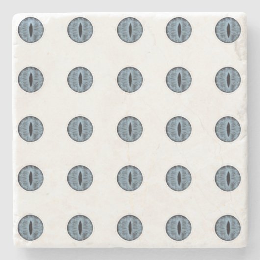 Halloween Blue Polka Dot Eyes Stenen Onderzetter (Voorkant)