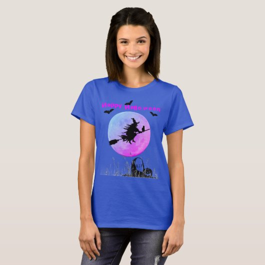 Halloween Blue T-shirt (Voorkant volledig)