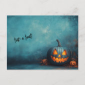 Halloween Blue Trick or treat Briefkaart (Voorkant)