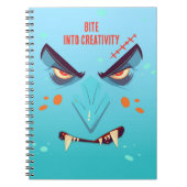 Halloween Blue Vampire Face Spiral Notebook Notitieboek (Voorkant)