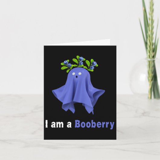 Halloween Blueberry kostuum Ghost Funny Blueberry Kaart (Voorkant)