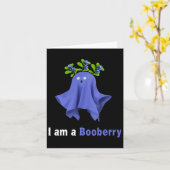 Halloween Blueberry kostuum Ghost Funny Blueberry Kaart (Gele Bloem)