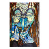 HALLOWEEN BLUES WITCH FOTO AFDRUK (Voorkant)