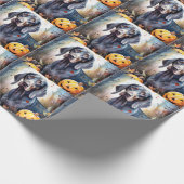 Halloween Bluetick Coonhound Met Pompoenen Eng Cadeaupapier (Hoek)