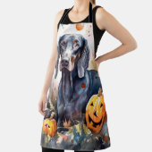 Halloween Bluetick Coonhound Met Pompoenen Eng  Schort (Insitu)