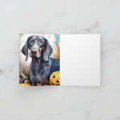 Halloween Bluetick Coonhound Met Pompoenen Griezel Kaart (Binnen)