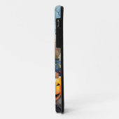 Halloween Bluetick Coonhound met pompoenen Scary Case-Mate iPhone Case (Achterkant/links)