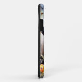 Halloween Bluetick Coonhound met pompoenen Scary Case-Mate iPhone Case (Achterkant/rechts)