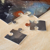 Halloween Bluetick Coonhound met pompoenen Scary Legpuzzel (Zijkant)