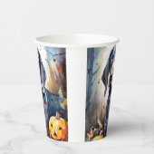 Halloween Bluetick Coonhound met pompoenen Scary Papieren Bekers (Links)