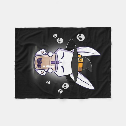 Halloween Bo Bunny Kawaii Anime Witch Bunny Bo Fleece Deken (Voorkant (Horizontaal))