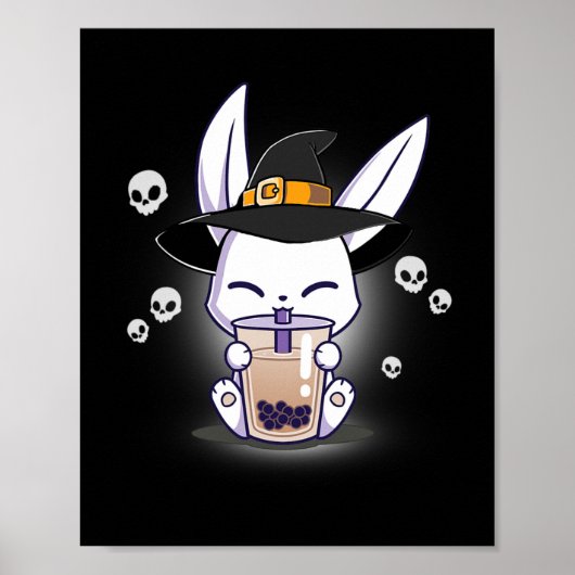 Halloween Bo Bunny Kawaii Anime Witch Bunny Bo Poster (Voorkant)