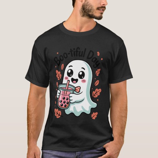 Halloween Bobba Geest Bubbelthee T-shirt (Voorkant)