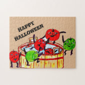 HALLOWEEN BOBBING VOOR APPELPARTIJ LEGPUZZEL (Horizontaal)