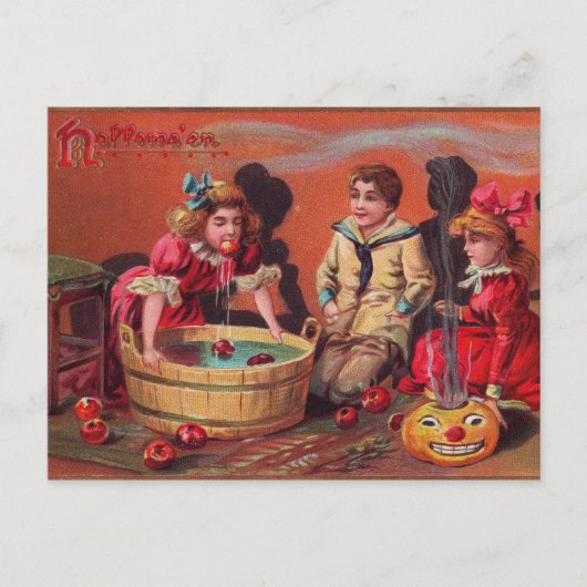 Halloween Bobbing voor appels Briefkaart (Voorkant)