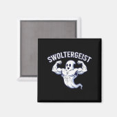 Halloween Bodybuilding Spook Grappige Swoltergeist Magneet (Voorkant / Achterkant)