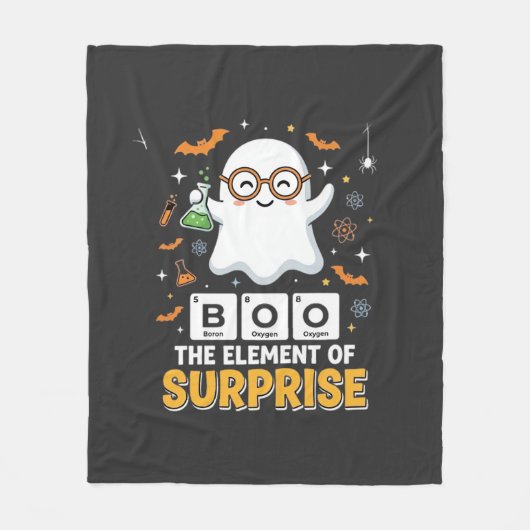 Halloween Boe Element van Verrassing Geest Ontwerp Fleece Deken (Voorkant)