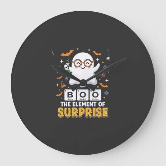 Halloween Boe Element van Verrassing Geest Ontwerp Grote Klok (Voorkant)