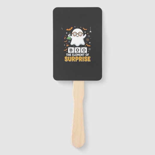 Halloween Boe Element van Verrassing Geest Ontwerp Handwaaier (Voorkant)