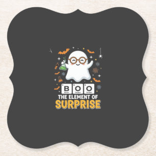 Halloween Boe Element van Verrassing Geest Ontwerp Kartonnen Onderzetters