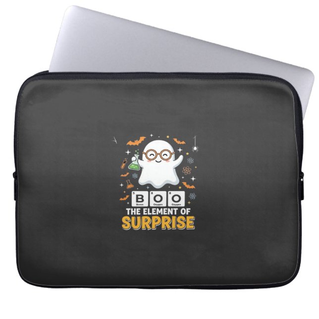 Halloween Boe Element van Verrassing Geest Ontwerp Laptop Sleeve (Voorkant)