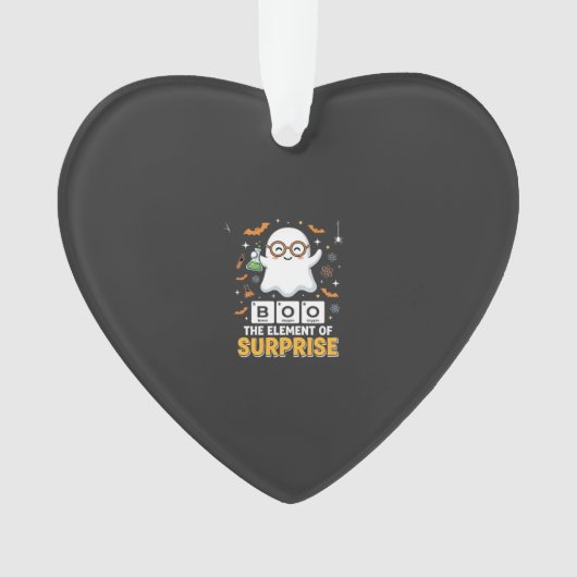 Halloween Boe Element van Verrassing Geest Ontwerp Ornament (voorkant)
