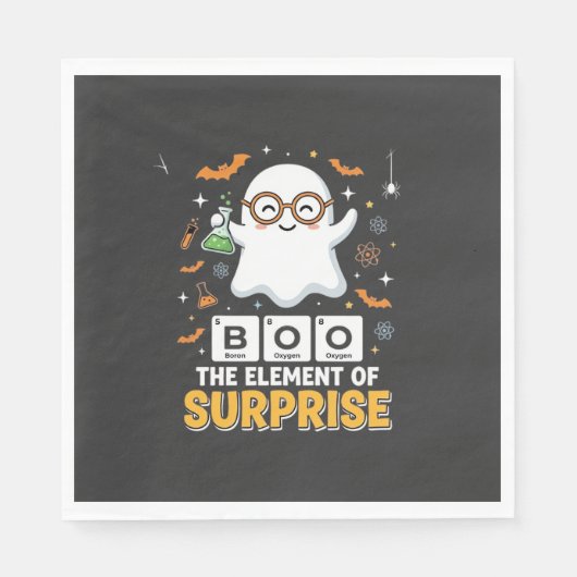 Halloween Boe Element van Verrassing Geest Ontwerp Servet (Voorkant)