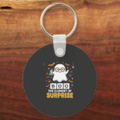 Halloween Boe Element van Verrassing Geest Ontwerp Sleutelhanger (Voorkant)