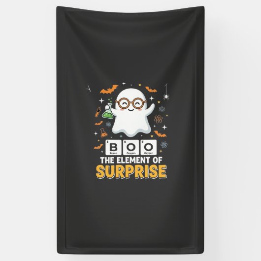 Halloween Boe Element van Verrassing Geest Ontwerp Spandoek (Verticaal)