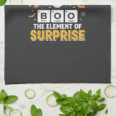Halloween Boe Element van Verrassing Geest Ontwerp Theedoek (Gevouwen)