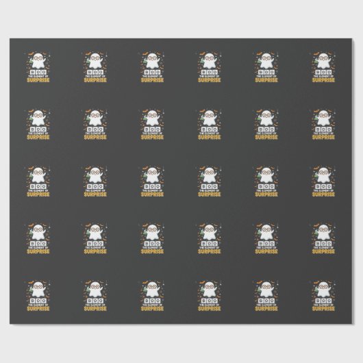 Halloween Boe Element van Verrassingsgeest Ontwerp Cadeaupapier (Vlak)